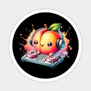 Watercolor Kawaii Peach Dj Magnet